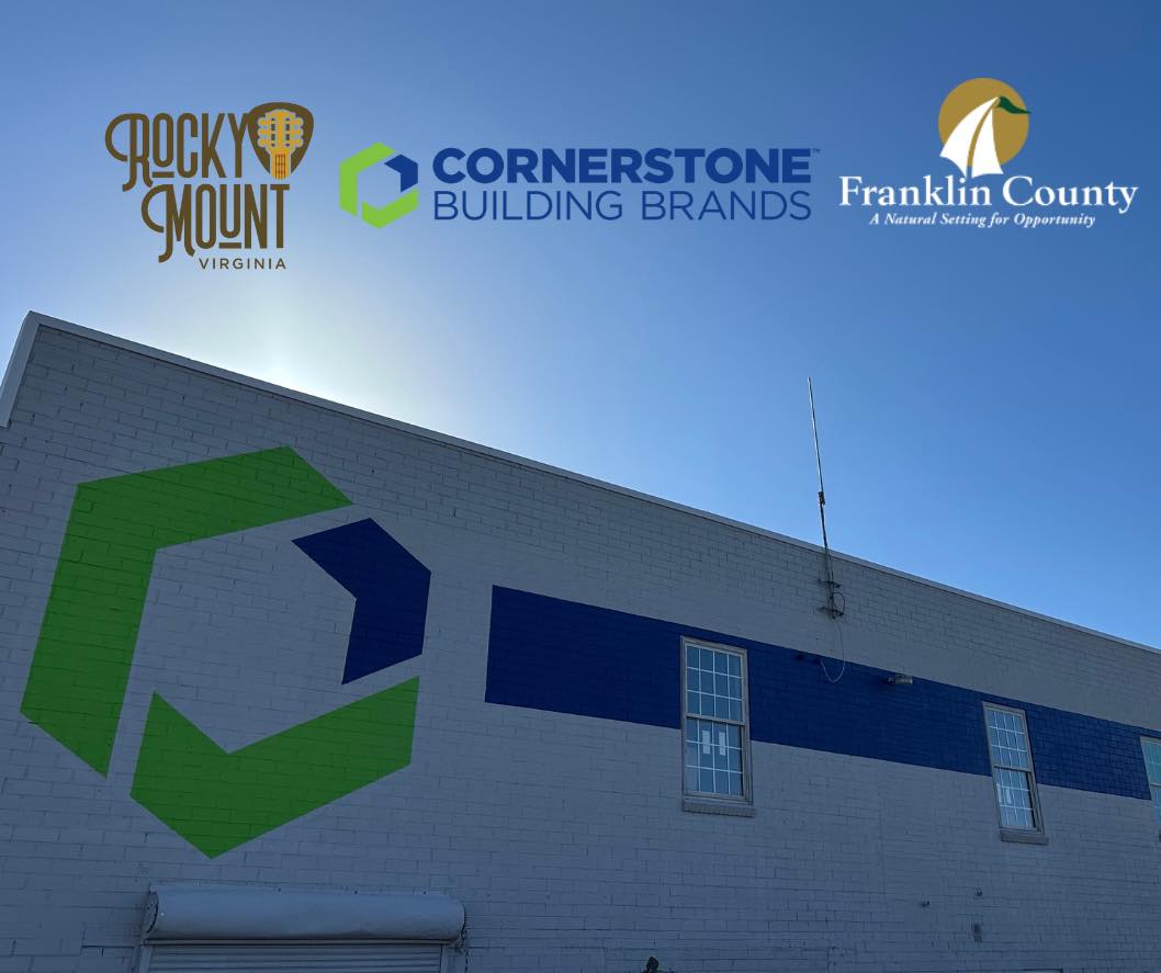 Exterior View of the Cornerstone Building Brands building in Rocky Mount Virginia